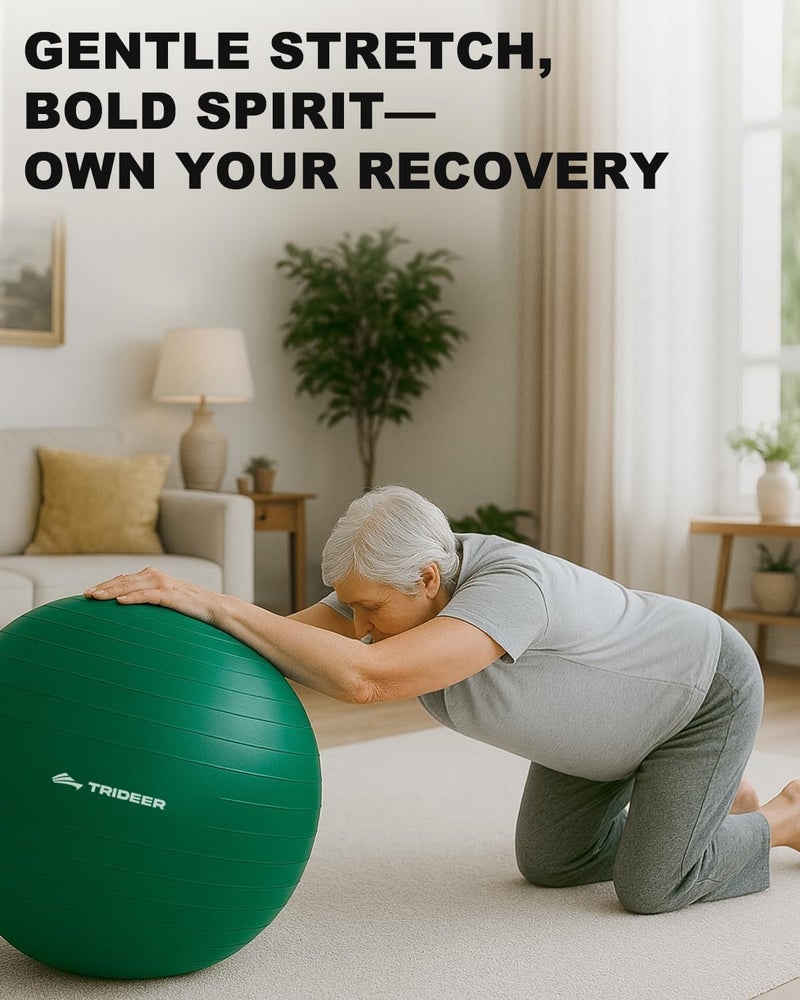 Trideer Exercise Ball for Physical Therapy & Workout - Swiss Ball for Core Strength & Balance - Image 2